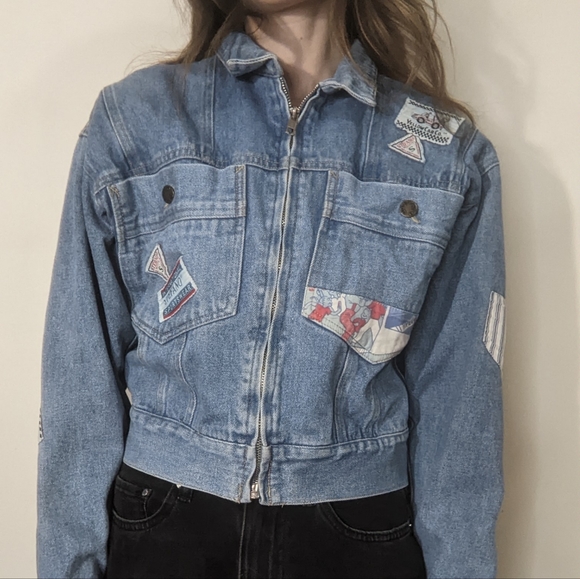 Vintage Cropped Denim Jacket - Picture 3 of 8